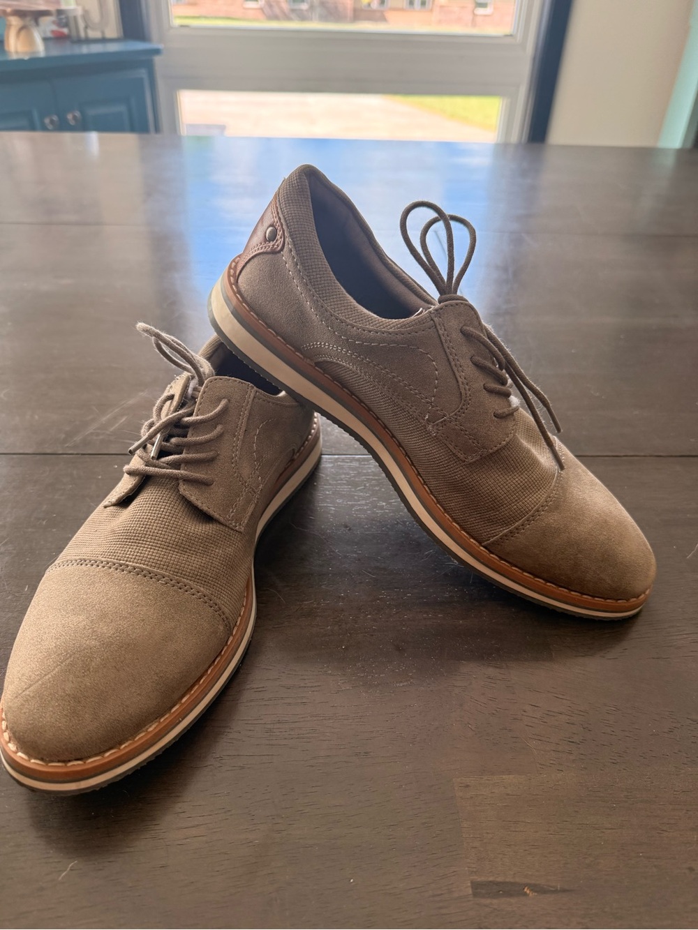 Sonoma Men's Taupe Lace-Up Oxford Shoes